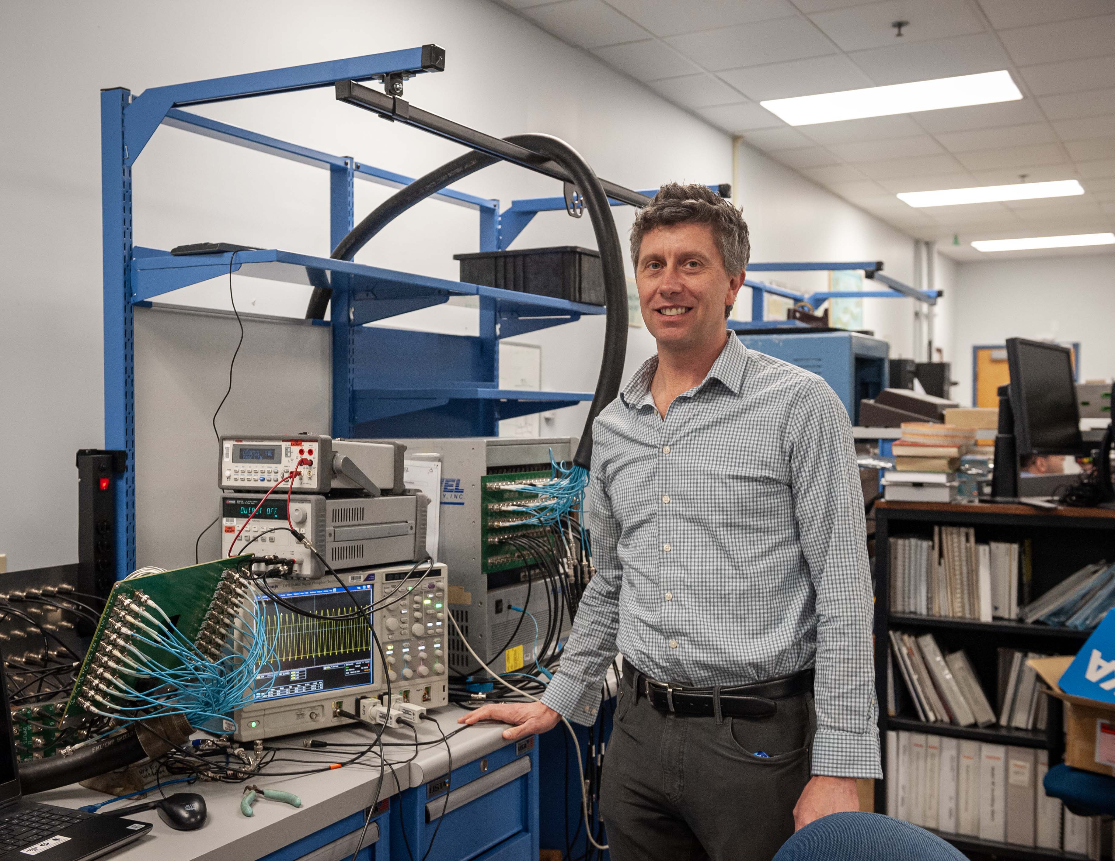 Figure 1: Dr. Matthew Gadlage pictured in an NSWC Crane laboratory.